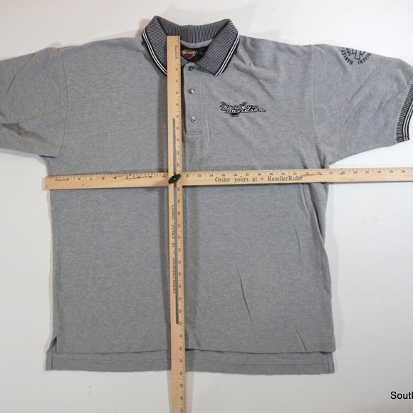 Harley-Davidson Crystal River, FL Embroidered Logo Polo Shirt Men's Large - Picture 6 of 9